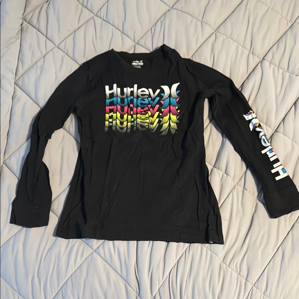 Hurley Black Tee with Logo